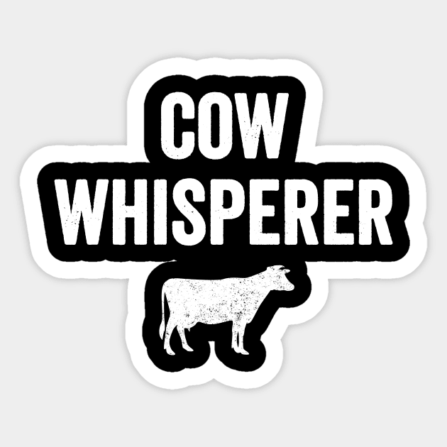 Cow whisperer Sticker by captainmood